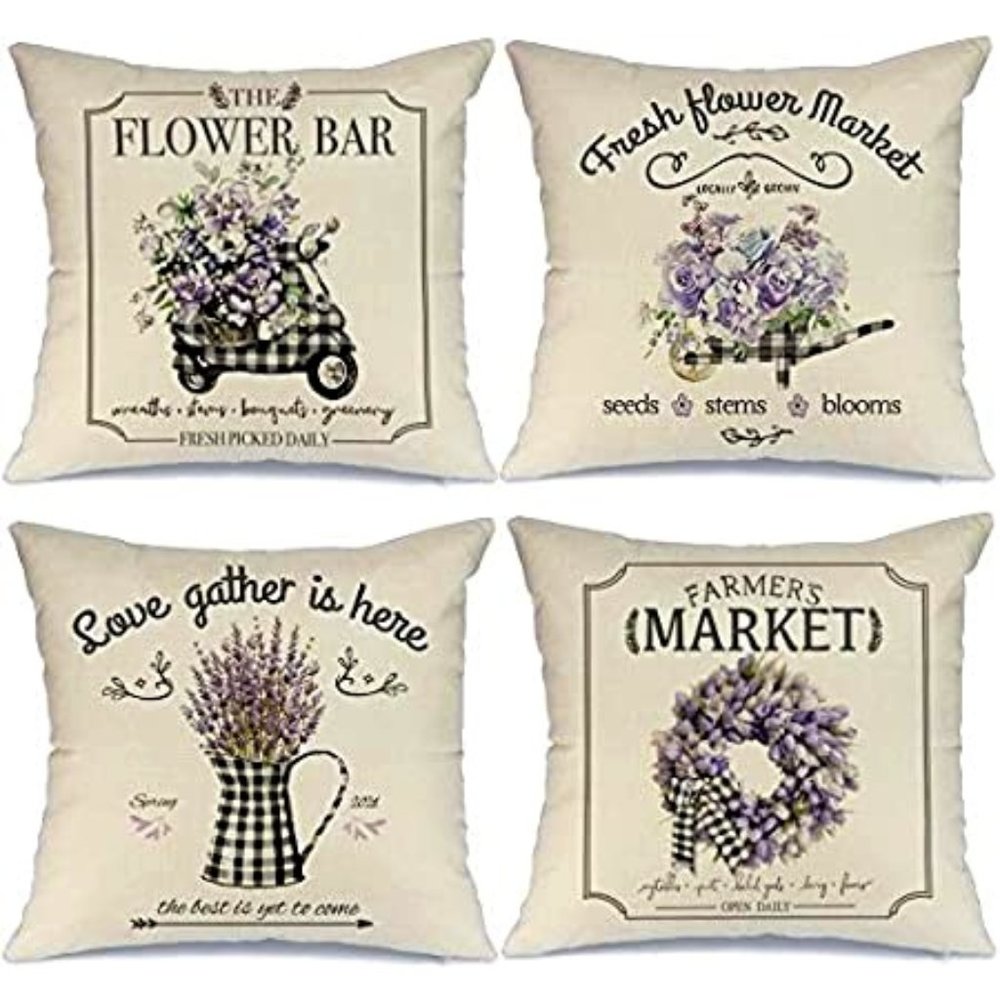 New AENEY Farmhouse Pillow Covers 20x20 Set of 4